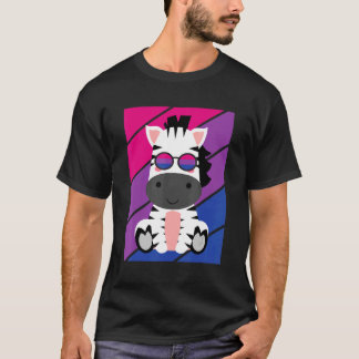 Zebras Pride Bisexual Flag LGBTQ Proud Ally Pride  T Shirt