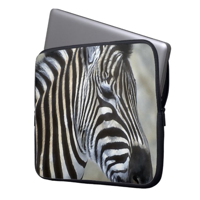 Zebravänner Konst Laptop Sleeve (Framsidan Vänster)