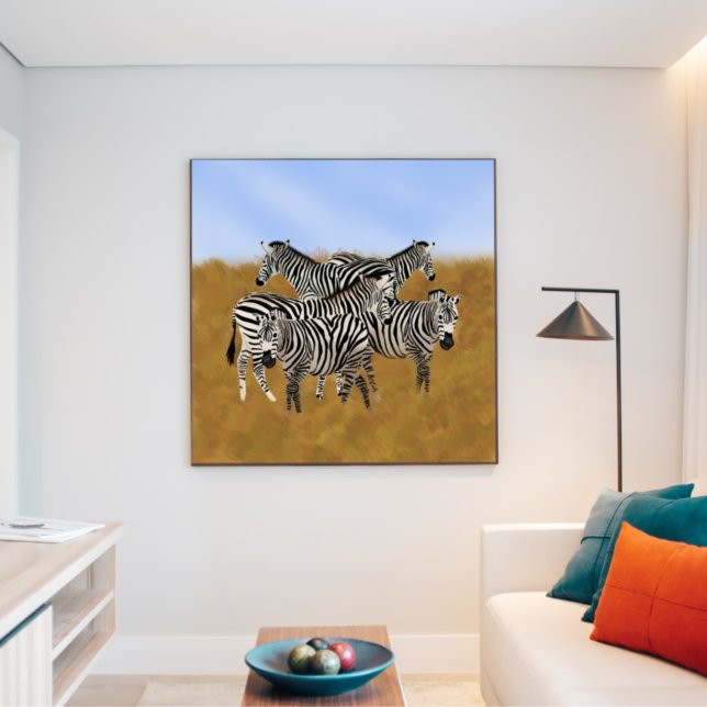 Zebröder Bete naturen | Sunny Serengeti Canvastryck (Skapare uppladdad)