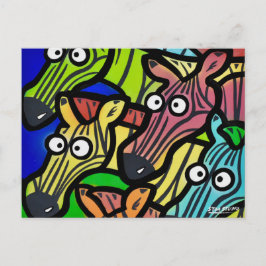ZEBRÖDER GRAFFITI-vykort Vykort