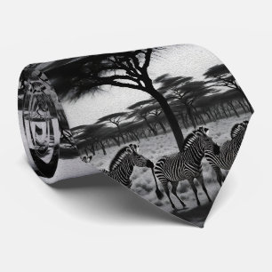 Zebröder i Afrika Oil Paint, Neck Tie Slips
