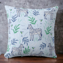 Zebröder Martinis Foliage Preppy Decor Blue