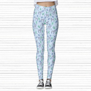 Zebröder med Martinis Blue Background Leggings