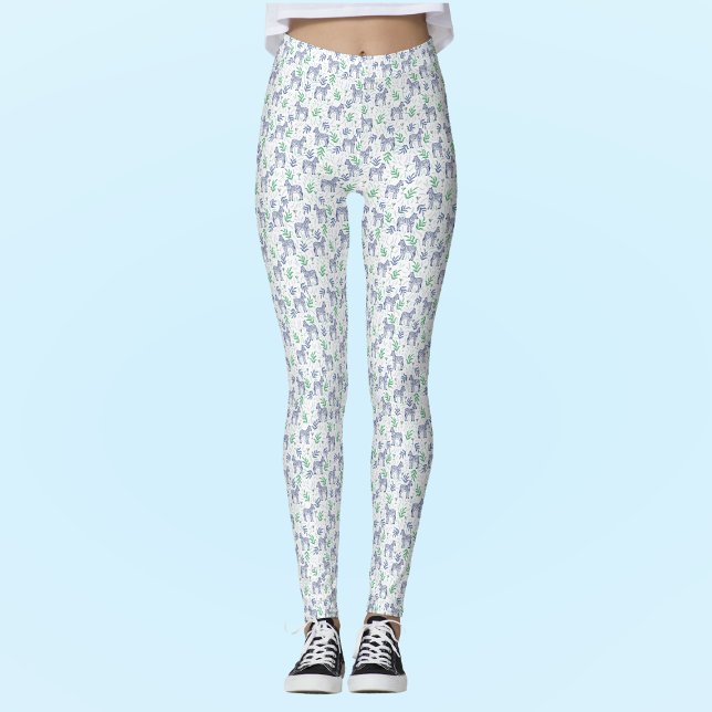 Zebröder med Martinis White Roligt Athletic Fitnes Leggings (Skapare uppladdad)