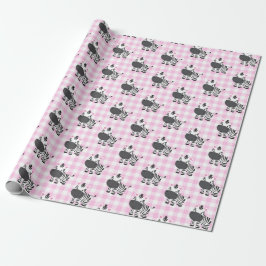 Zebröder på Rosa Gingham Presentpapper
