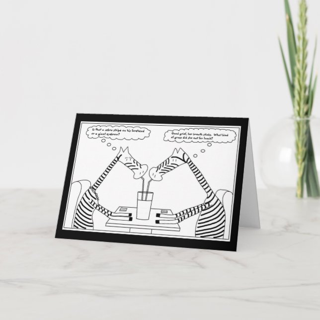 Zebröder som delar på ett mjölkskaka födelsedagsko kort (Framsida)