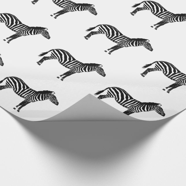 Zebröder - svartvitt presentpapper (Hörn)