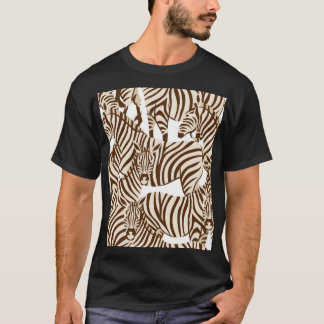 Zebröder, vild savanna, sömlös mönster t shirt
