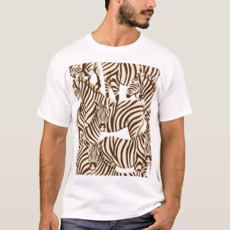 Zebröder, vild savanna, sömlös mönster t shirt