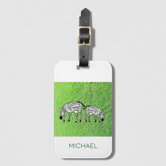 Zebröderna Fantastisk Friend, Cute och Lycklig Bagagebricka (Framsida vertikal)