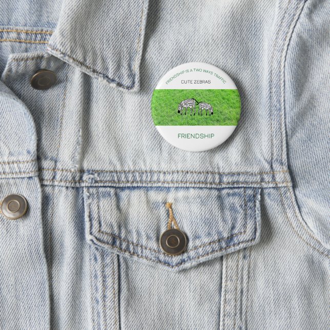 Zebröderna Fantastisk Friend, Cute och Lycklig Knapp (In Situ)