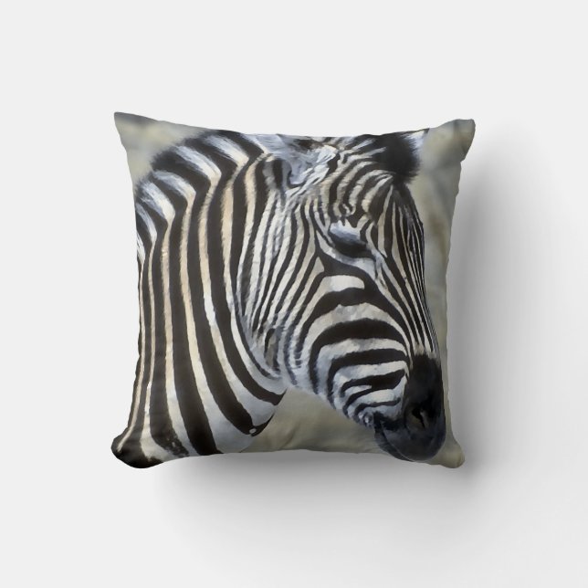 Zebror Älskare Art Kudde (Framsida)