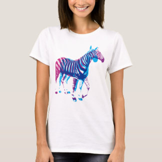 Zebror - blått & lilor tee shirt