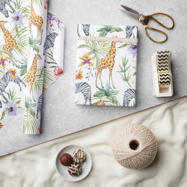 Zebror Och Giraffer Oh My   Presentpapper (Hantverk)