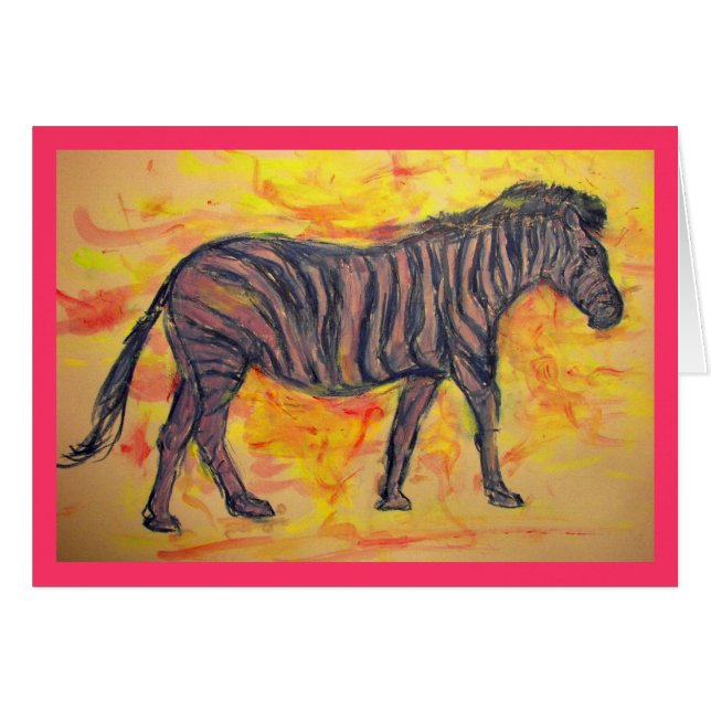 Zebror Sten Hälsningskort (Framsidan Horizontal)