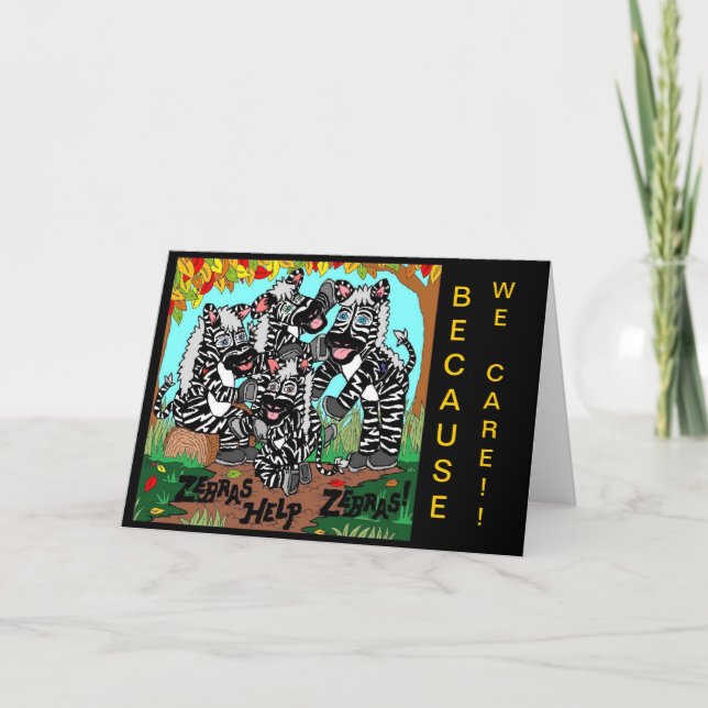 ZEBRORHJÄLPZEBROR, DÄRFÖR ATT VI ATT BRY SIG KORT (Framsida)