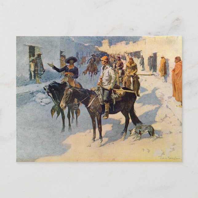 Zebulon Pike Entering Santa Fe Vykort (Framsida)