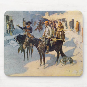 Zebulon Pike som skriver in Santa Fe Musmatta