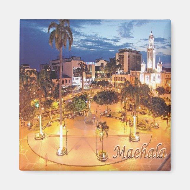 zEC014 MACHALA, Ecuador, Amerika, Fridge Magnet (Framsidan)