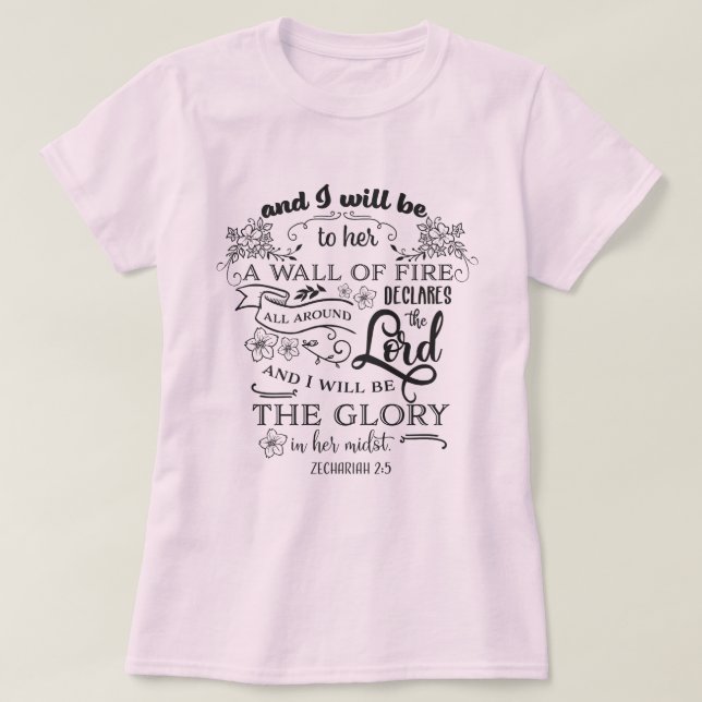 Zechariah 2:5 t shirt (Design framsida)