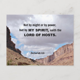 Zechariah 4:6 Inte av makt.... Vykort