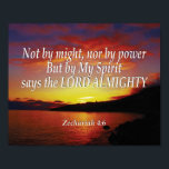 Zechariah 4:6 INTE PER MIGHT ELLER PER POWER Chris Poster<br><div class="desc">Den inspirerande kristna skriften poster att visa en vacker solnedgång med den bibelversen från Zechariah 4:6 - Inte av makt,  inte av makt,  utan av min anda,  säger Herren. Ingår i INSPIRATIONAL PRINTS Collection by Berean Designings.</div>