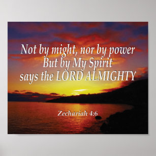 Zechariah 4:6 INTE PER MIGHT ELLER PER POWER Chris Poster