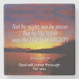 Zechariah 4 INTE AV MIGHT Christian Inspirational Stenunderlägg