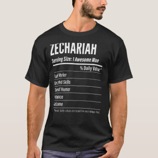 Zechariah betjänar Storleka kalorier för näringset T Shirt
