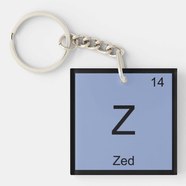 Zed Namn Kemi Element Periodiska Systemet (Framsidan)