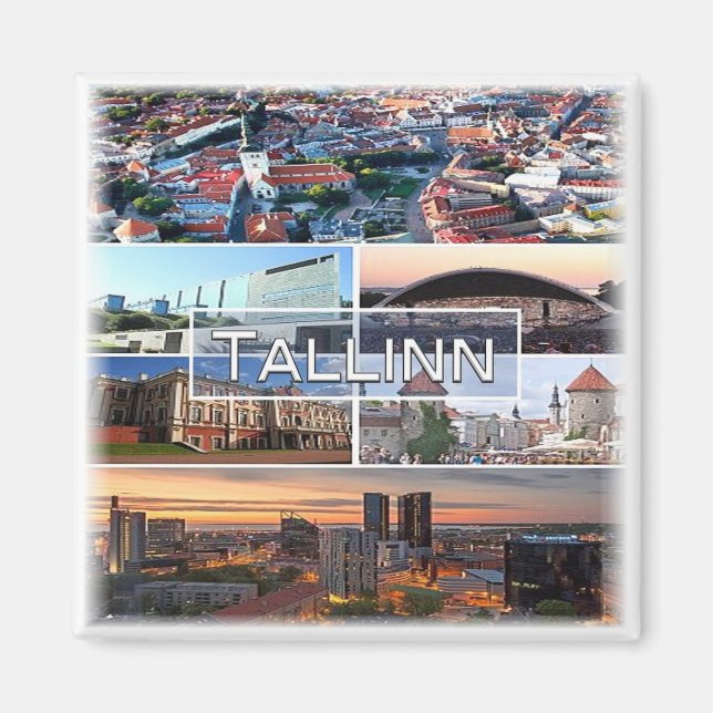zEE004 TALLINN Estland - Fridge Magnet (Framsidan)