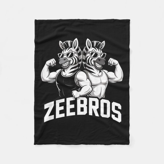 Zeebros Cute Zebra Duo Design For Zebros Lovers  Fleecefilt (Framsidan)