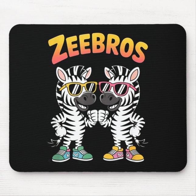 Zeebros Cute Zebra Duo Design For Zebros Lovers  Musmatta (Framsidan)