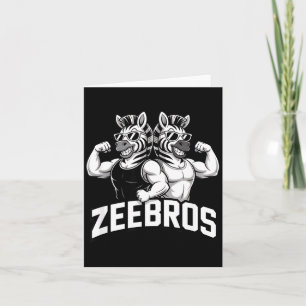 Zeebros söta zebra-duo-design för Zeebros-älskare Kort