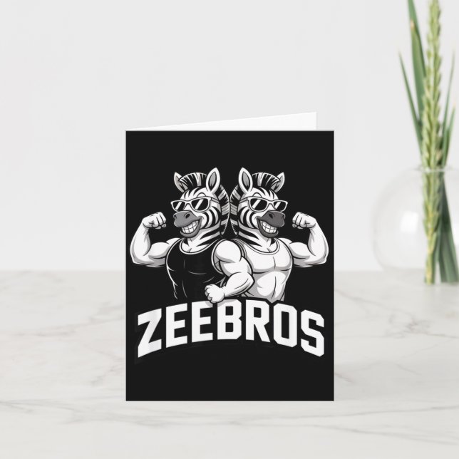 Zeebros söta zebra-duo-design för Zeebros-älskare  Kort (Framsida)