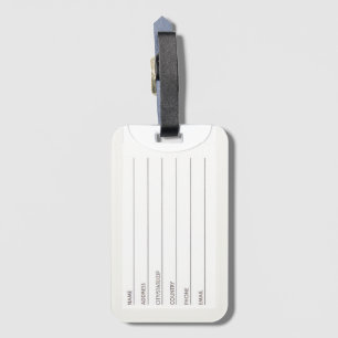 ZeeEw den orange bagagemärkren för Schnauzer Bagagebricka