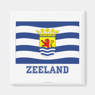 Zeeland flagga med namn magnet