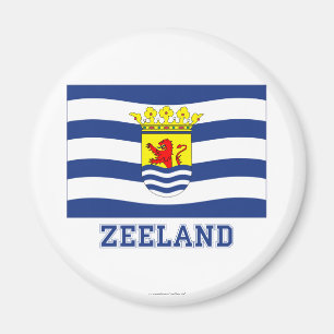 Zeeland flagga med namn magnet