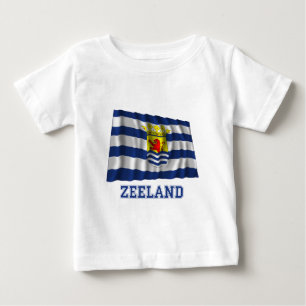 Zeeland som vinkar flagga med namn tee