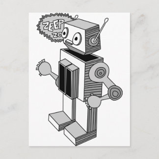 Zeep Zop Robot Vykort