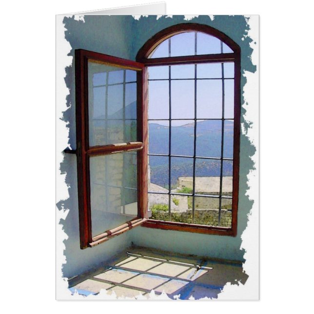 Zefat fönster hälsningskort (Framsidan)
