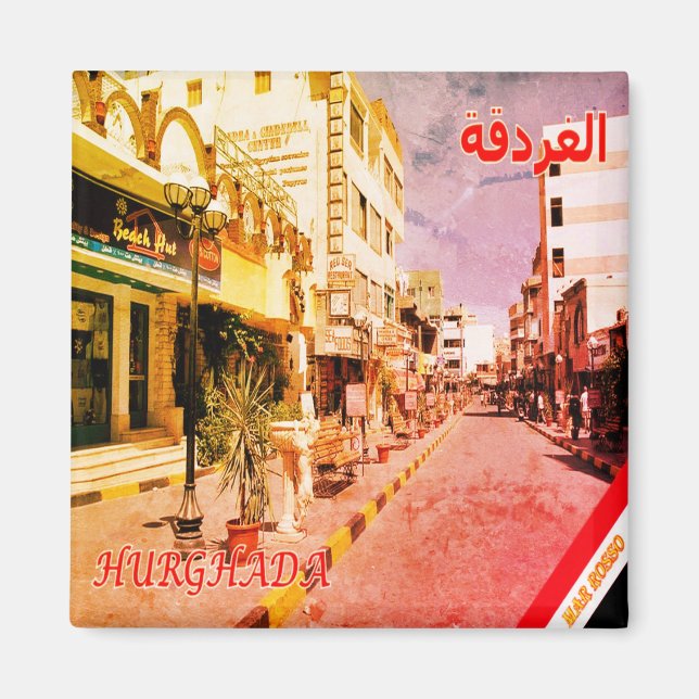 zEG012 HURGHADA, Röda havet, Egypten, Afrika, Frid Magnet (Framsidan)