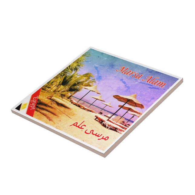 zEG025 MARSA ALAM strand, Egypten, Röda havet Kakelplatta (Sidan)