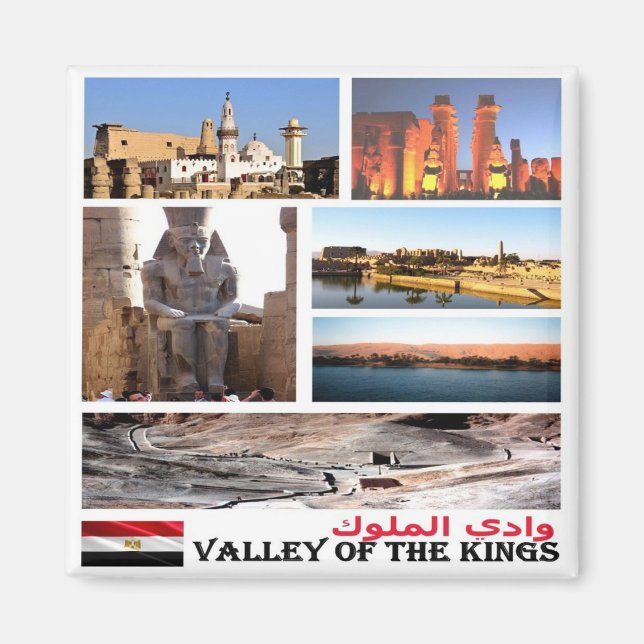 zEG027 VALLEY OF THE KUNG, Egypten, Mosaic, Fridge Magnet (Framsidan)