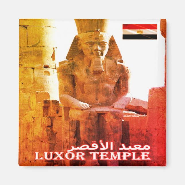 zEG029-EGYPTEN, Luxor Temple, Afrika, Fridge Magnet (Framsidan)