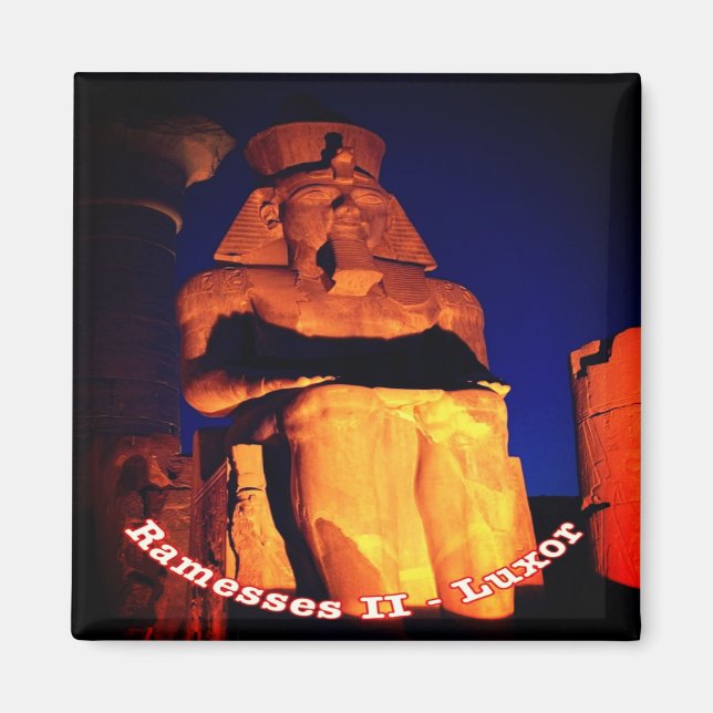 zEG038 LUXOR, Ramesses II, EGYPTEN, Afrika, fridge Magnet (Framsidan)