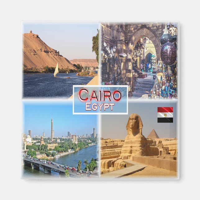 zEG056 CAIRO, Egypten, Mosaic, Afrika, Fridge Magnet (Framsidan)