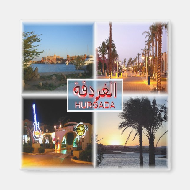 zEG059 HURGHADA, Röda havet, Mosaic, Afrika, Fridg Magnet (Framsidan)