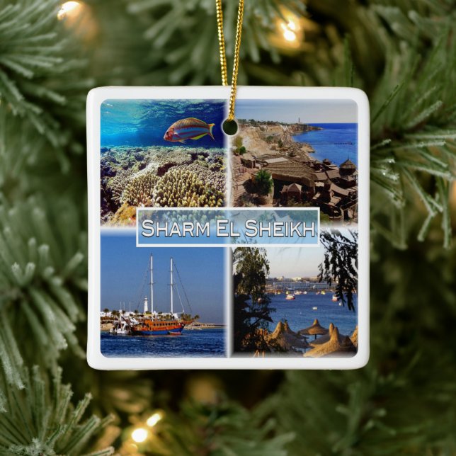 zEG063 SHARM EL SHEIK in Red Sea, EGYPTEN Julgransprydnad Keramik (Träd)