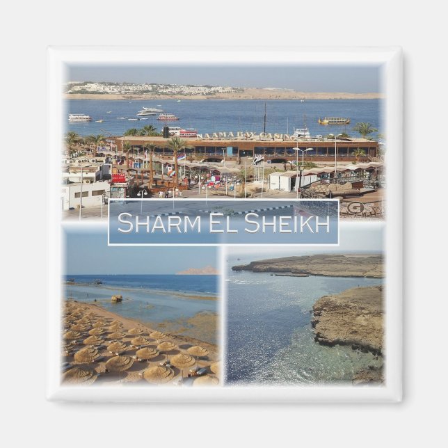 zEG064 SHARM EL SHEIK, Red Sea, Mosaic, Fridge Magnet (Framsidan)